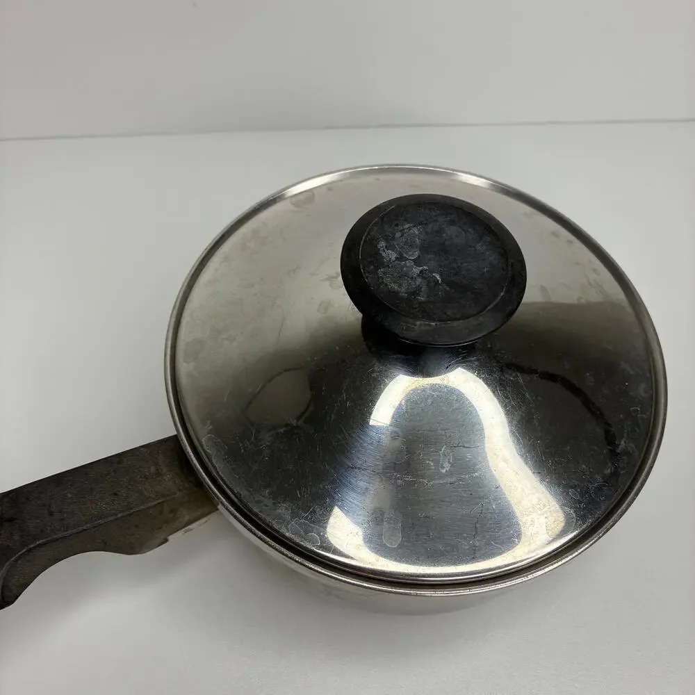 Vintage Town House by West Bend Stainless Steel Quart Size Small Pot w/Lid USA